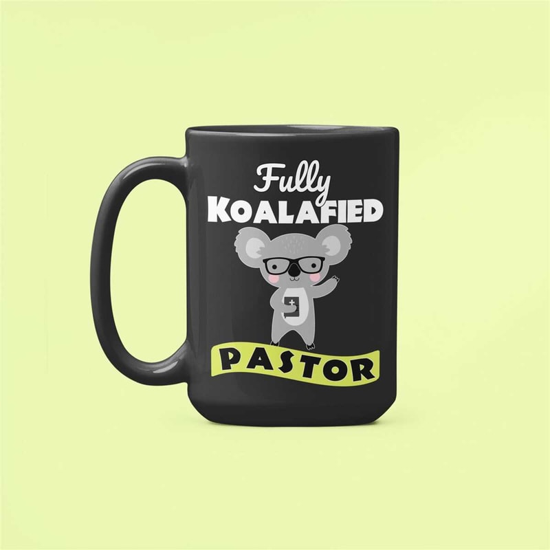New Pastor Gift, Koalafied Pastor, Funny Pastor Mug, Seminary Grad Gift, Best Pastor Gift, Koala Pastor Cup, Pastor Grad.jpg