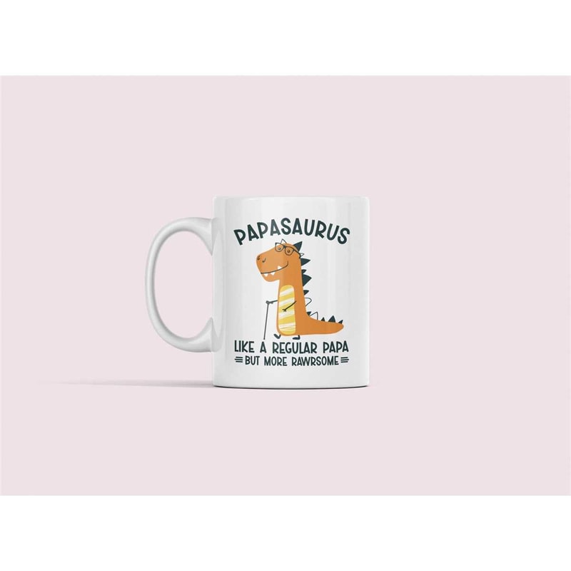Papasaurus Mug, Papa Mug, Papa Gifts, Funny Papa Dinosaur Coffee Cups, Christmas Present Unique Papa Gifts, Dinosaur Pap.jpg