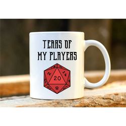 tears of my players coffee mug. dungeons and dragons. d&d gift. gift for dungeon master. dice mug. gift for him