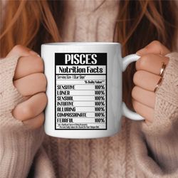 pisces coffee mug, zodiac birthday gift for her, horoscope ceramic mug 6
