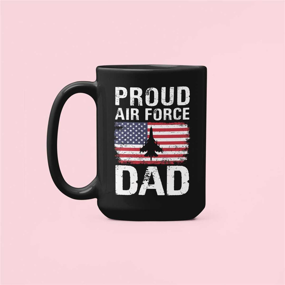 Proud Air Force Dad Mug, Gift for Airforce Dad, US Air Force Coffee Cup, USAF Dad Present, Father's Day Gifts, Christmas.jpg