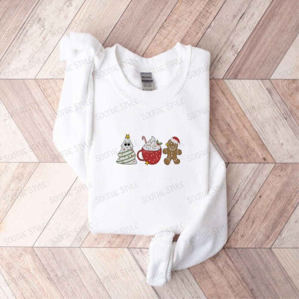 Christmas Embroidered Sweatshirt 2D Crewneck Sweatshirt For Family.jpg
