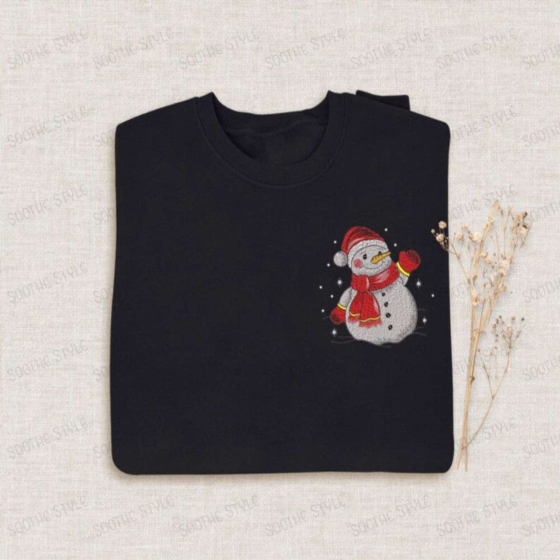 Christmas Snowman Embroidered Sweatshirt 2D Crewneck Sweatshirt For Men Women.jpg
