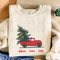 Custom Embroidered Christmas Truck Sweatshirt, Embroidered Sweatshirt For Christmas.jpg