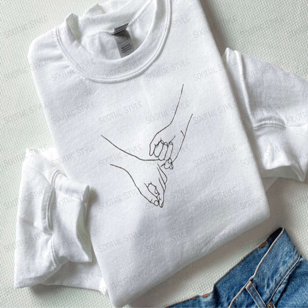Cute Embroidered Sweatshirt 2D Crewneck Sweatshirt For Family.jpg