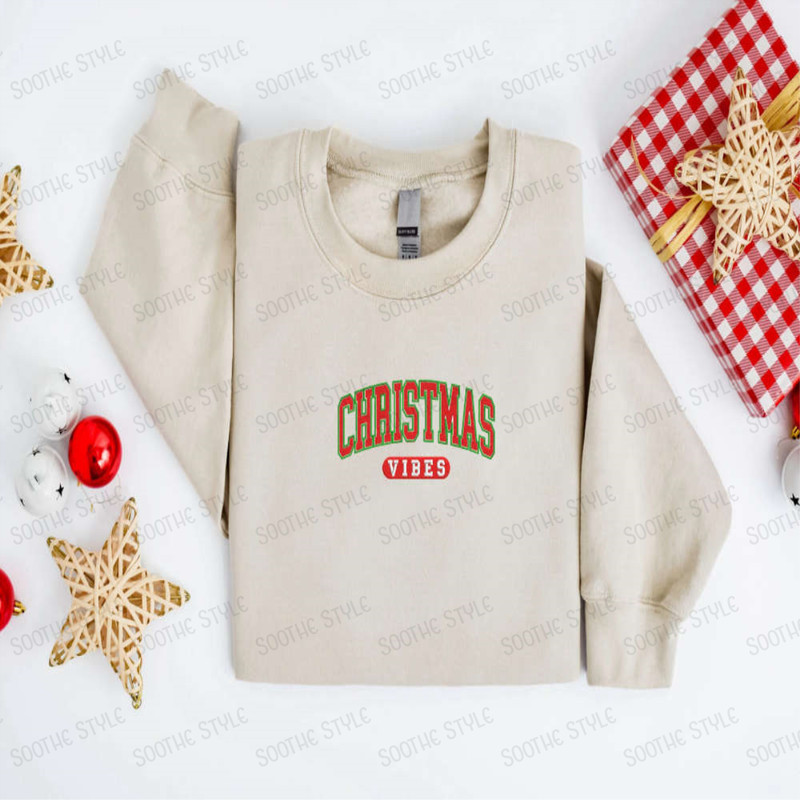 Embroidered Christmas Vibes Sweatshirt Embroidered Retro Christmas Sweater For Family.jpg