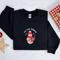Embroidery Cute Snowman Sweatshirt, Christmas Embroidery Sweatshirt, For Family.jpg