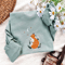 Fox Daisy Embroidered Sweatshirt 2D Crewneck Sweatshirt Gift For Family.jpg