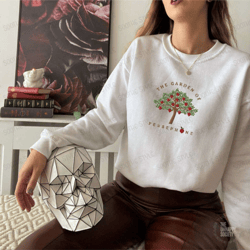 garden of persephone embroidered sweatshirt 2d crewneck sweatshirt for men and women