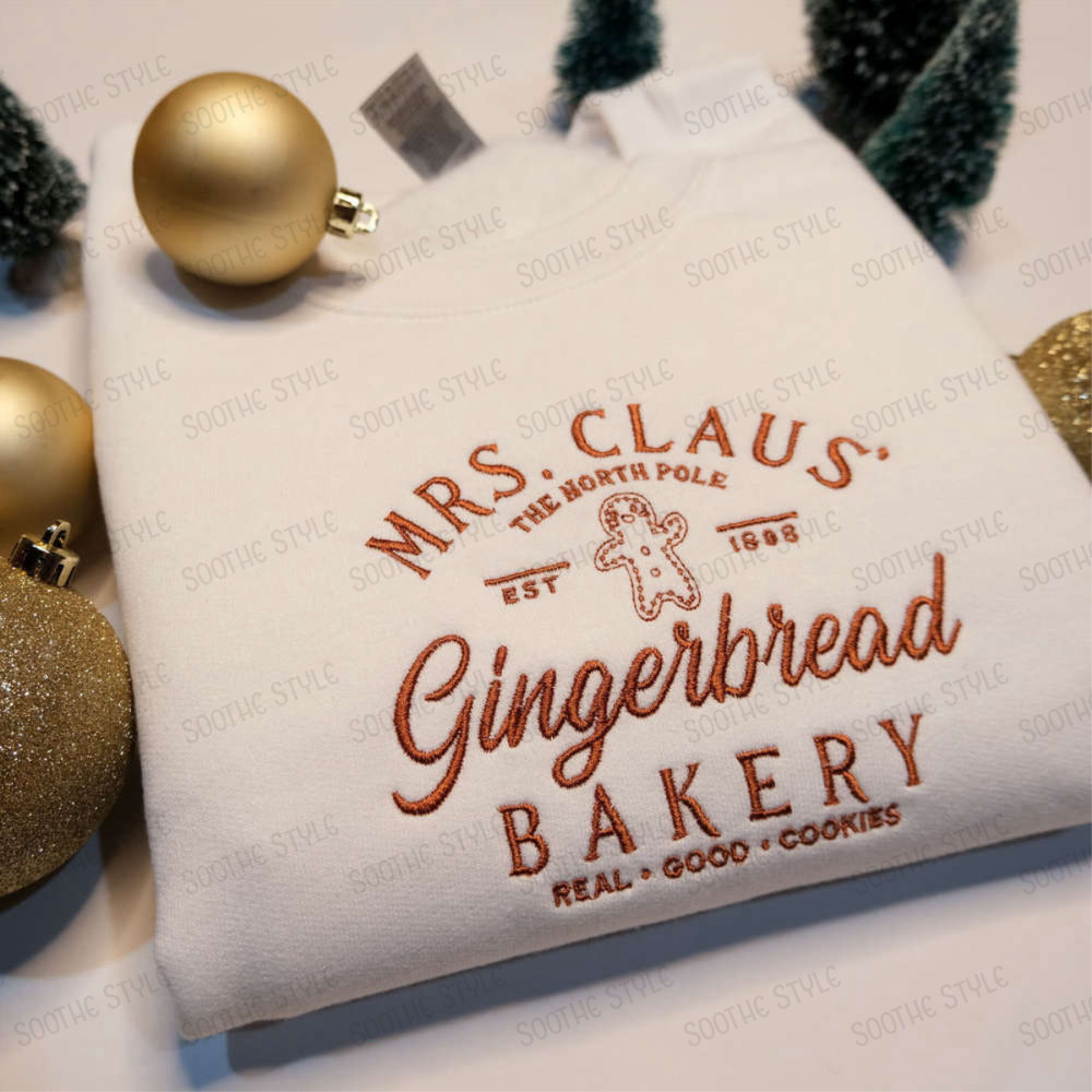 Gingerbread Bakery Embroidered Christmas Sweatshirt Gift For Christmas 2023.jpg
