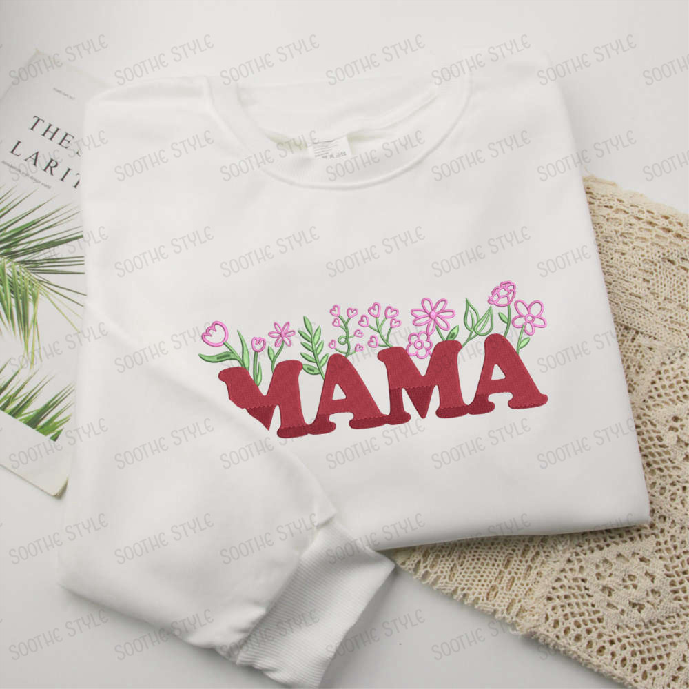 MaMa Embroidered Sweater Mother's Day Gift Embroidered Sweater For Family.jpg