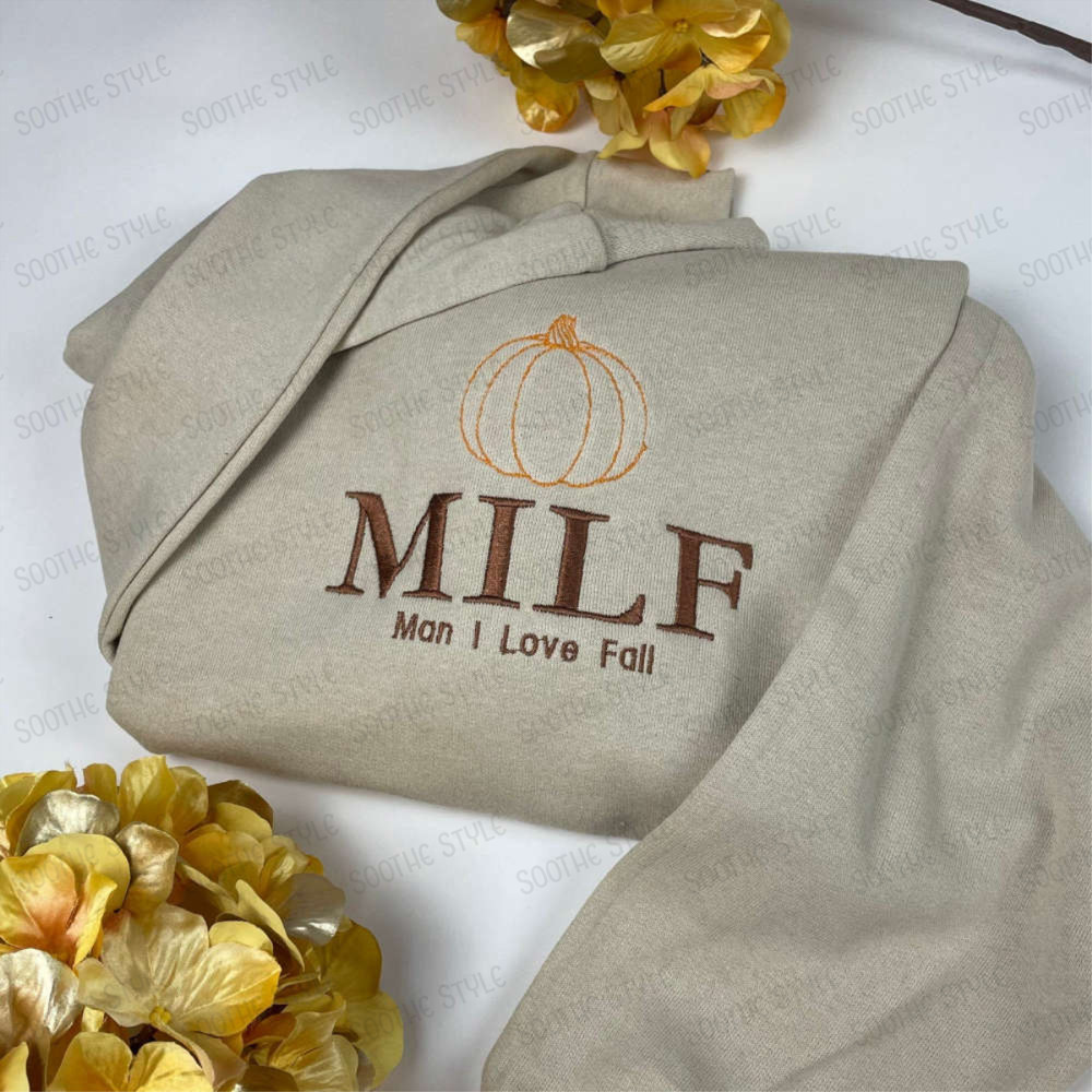 Milf Embroidered Sweatshirt 2D Crewneck Sweatshirt Gift For Family.jpg