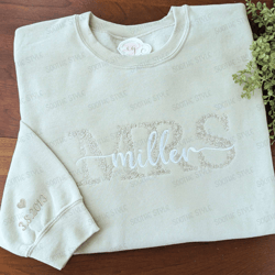 mrs embroidered sweatshirt for bride gift idea for bride to be sweatshirt