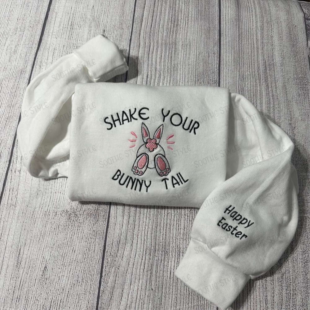 Shake your bunny Tail Embroidered 2D Crewneck Sweatshirt For Men Women.jpg