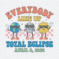 Funny Everybody Line Up Solar Eclipse PNG