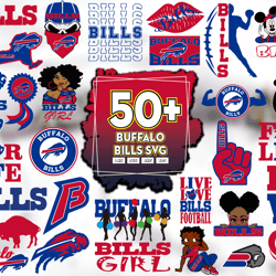 50 Files Buffalo Bills Svg, Bills Svg File For Cricut, Bills Nfl Team Logo Svg File