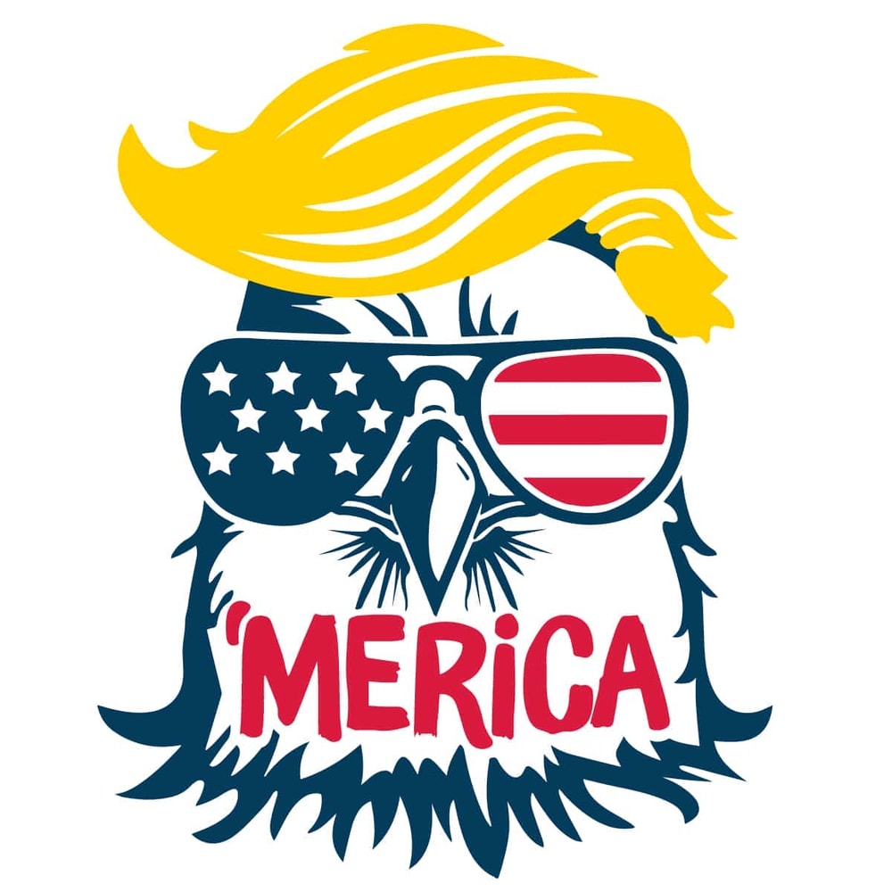 Happy Independence's Day Donald Trump Eagle America Flag SVG.jpg