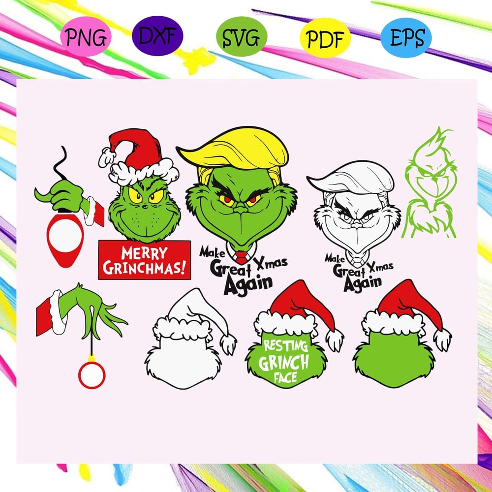 Trump Grinch SVG Happy Christmas With Trump And Grinch SVG.jpg