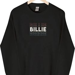 custom embroidered sweatshirt retro personalized billie or any first name pullover crewneck