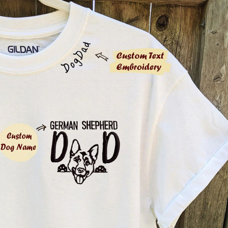 Custom German Shepherd Dog Dad Embroidered Collar Shirt, Personalized Shirt with Dog Name, Gifts For German Shepherd Lovers.jpg