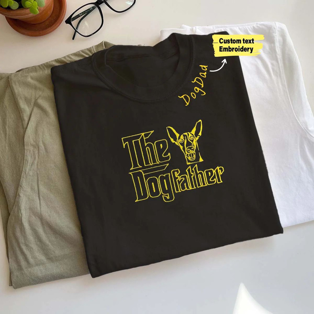 Custom Italian Greyhound Dog Dad Shirt Embroidered Collar, Personalized The DogFather Shirt Italian Greyhound, Best Gifts For Greyhound Lovers.jpg