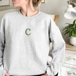 custom personalized initials monogram embroidered sweatshirt, hoodie