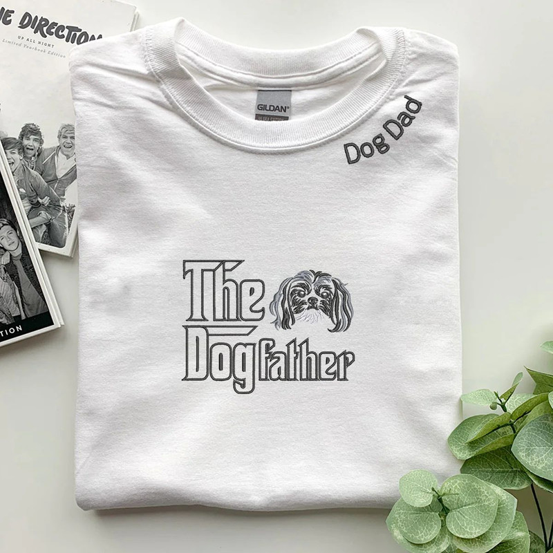 Custom Shih Tzu Dog Dad Shirt Embroidered Collar, Personalized The DogFather Shirt Shih Tzu, Best Gifts For Shih Tzu Lovers.jpg