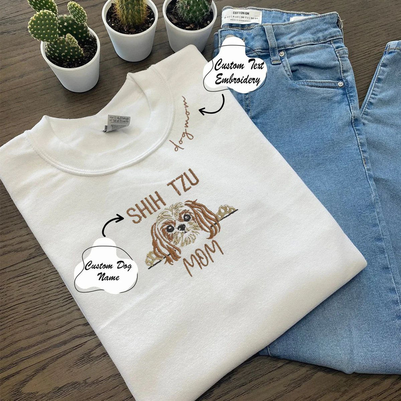 Custom Shih Tzu Dog Mom Shirt Embroidered Collar, Personalized Shirt with Dog Name, Best Gifts For Shih Tzu Lovers.jpg