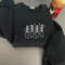 Dancing Skeletons Sweatshirt, Embroidered Halloween Costume, Embroidered Shirt, Trick or Treat, Funny Skeleton Sweatshirt.jpg