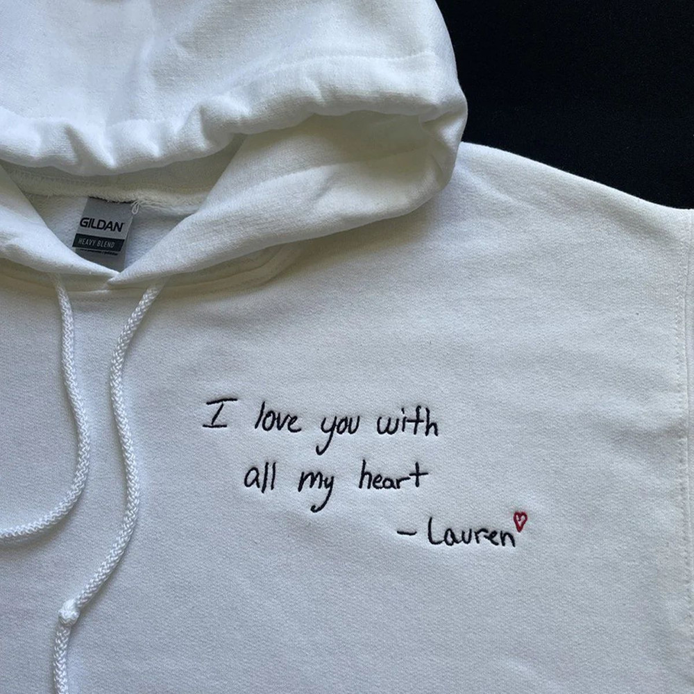 Embroidered Handwriting Sweatshirt, Hoodie.jpg
