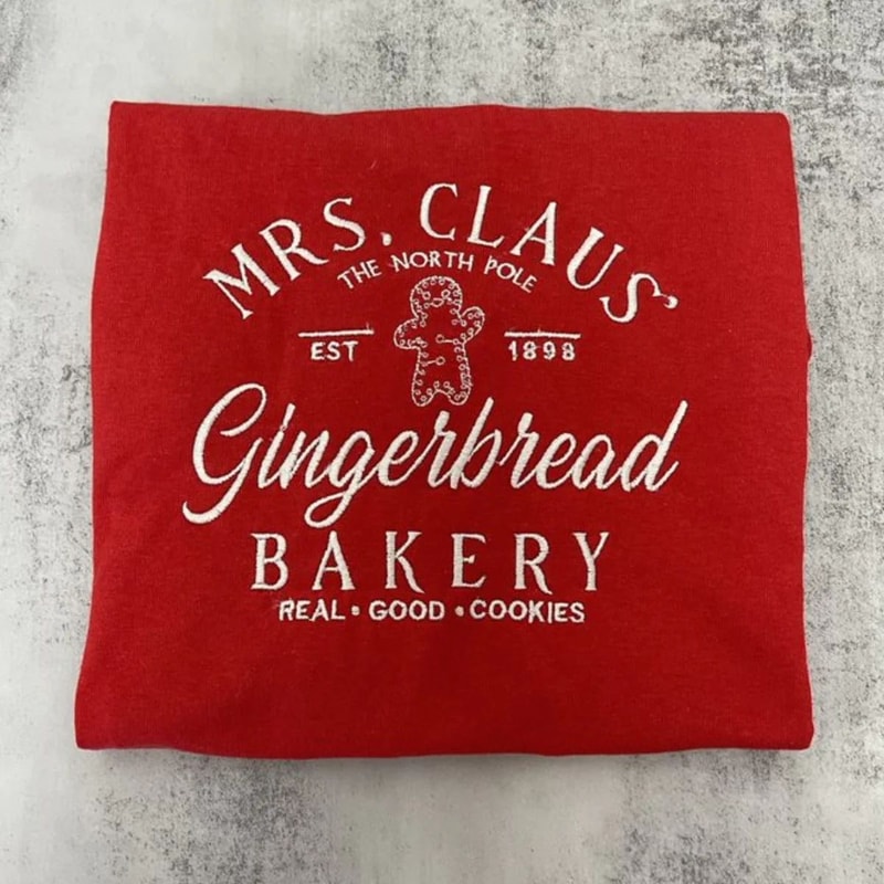 Mrs Claus Gingerbread Bakery Embroidered Sweatshirt for Christmas.jpg