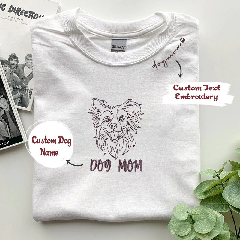 Personalized Border Collie Dog Mom Shirt Embroidered Collar, Custom Shirt with Dog Name, Best Gifts.jpg
