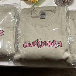 zodiac hoodie, custom zodiac sweatshirt embroidered with initial heart on sleeve