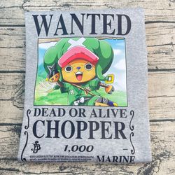 chopper wanted one piece anime sweatshirt