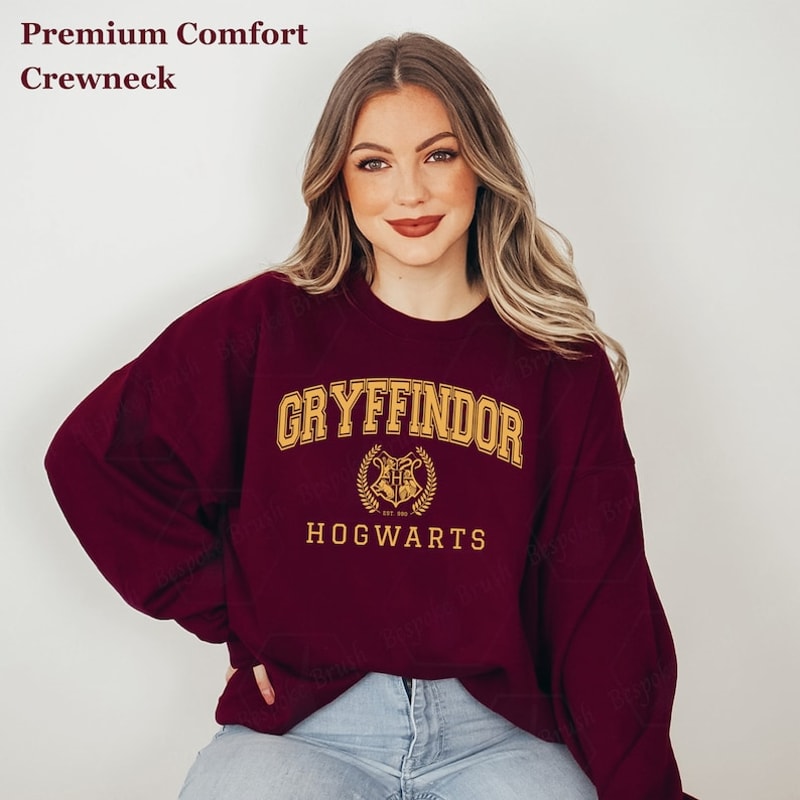 Classic Wizard House Sweatshirt, Gryffindor Hogwarts House Collection, HP Wizard School Shirt.jpg
