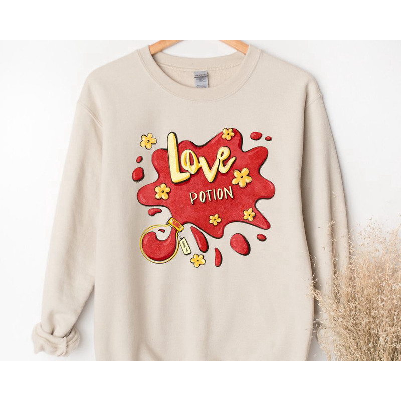 Love Potion Valentine's Day, Retro Valentines Day Sweatshirt, Valentines Gift For Women.jpg