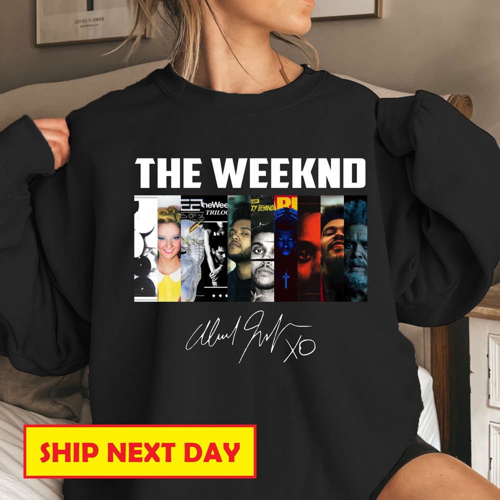 The Weeknd Albums Collection Shirt, Vintage The Weeknd Signature Shirt.png