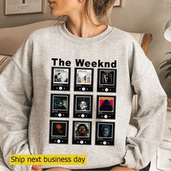 the weeknd albums collection spotify shirt, vintage the weeknd songs shirt
