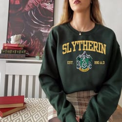 vintage wizard house shirts, slytherin hogwarts house sweatshirt, hp wizard school shirt, potter sweater gift