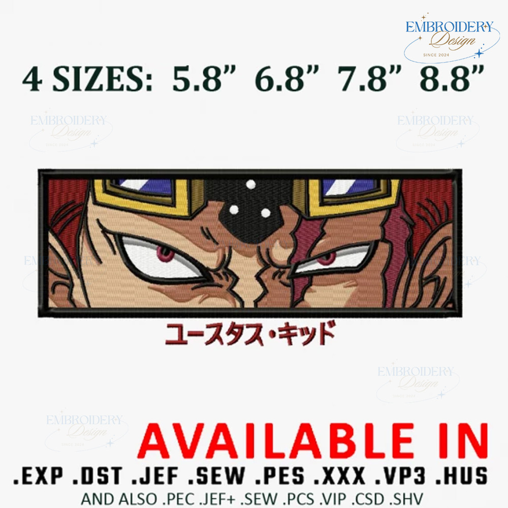 Captain kid eyes embroidery design, Embroidered shirt, Anime shirt, Anime design, Anime Embroidery, digital download.jpg