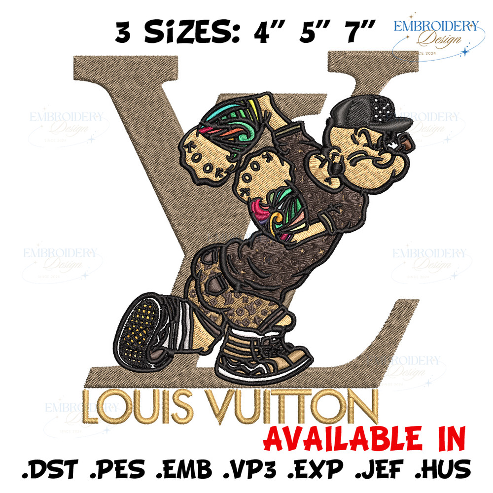 Cartoon man lv Embroidery Design, LV Embroidery, Embroidery File, Logo shirt, Sport Embroidery, Digital download.jpg