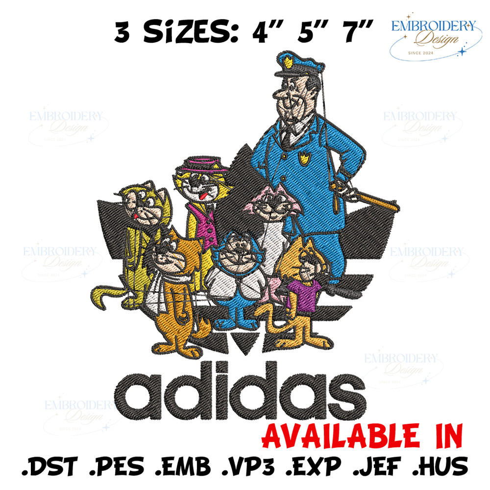 Cats cartoon adidas Embroidery Design, Adidas Embroidery, Embroidery File, Brand Embroidery, Logo shirt, Digital downloa.jpg