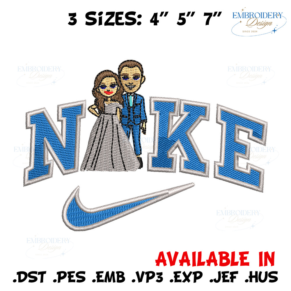 Couple x nike embroidery design, Couple embroidery, Nike design, Embroidery shirt, Embroidery file, Digital download.jpg