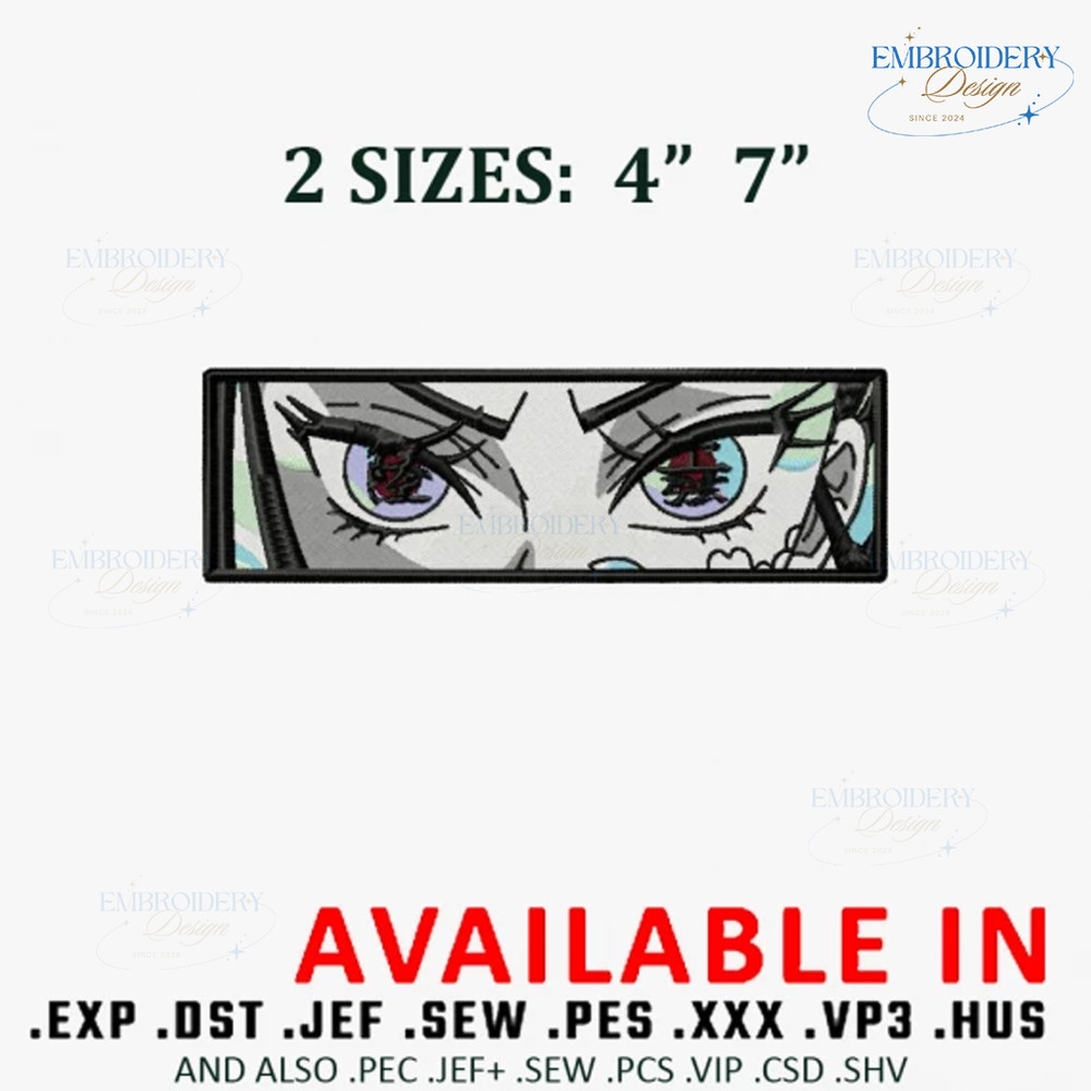 Daki eyes embroidery design, Embroidered shirt, Anime Embroidery, Anime shirt, Anime design, digital download.jpg