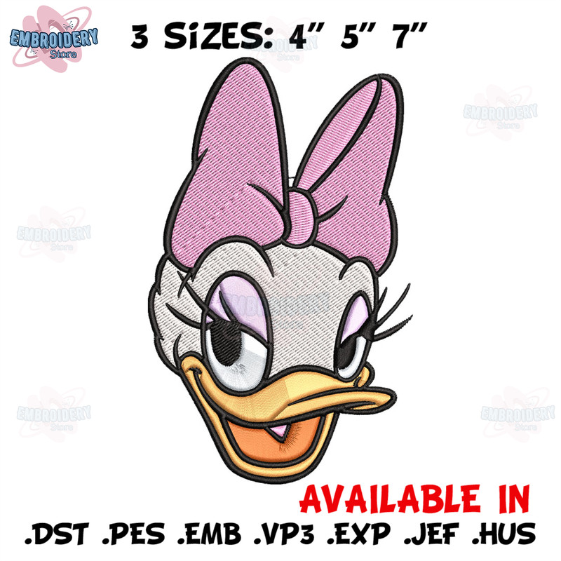 Daisy Duck Embroidery Design, Disney Embroidery, Embroidery design, cartoon shirt, Embroidery File, Digital download..jpg