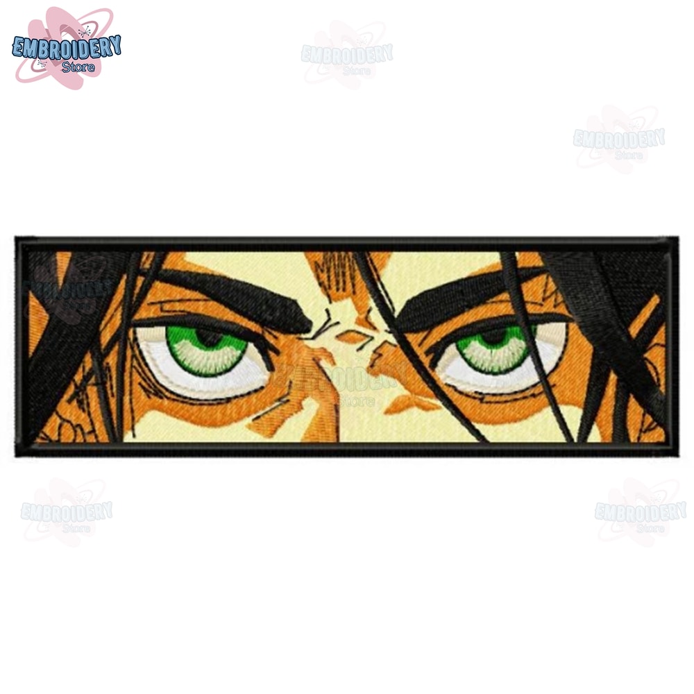 Eren yeager eyes embroidery design, Embroidered shirt, Anime shirt, Anime design, Anime Embroidery, digital download.jpg