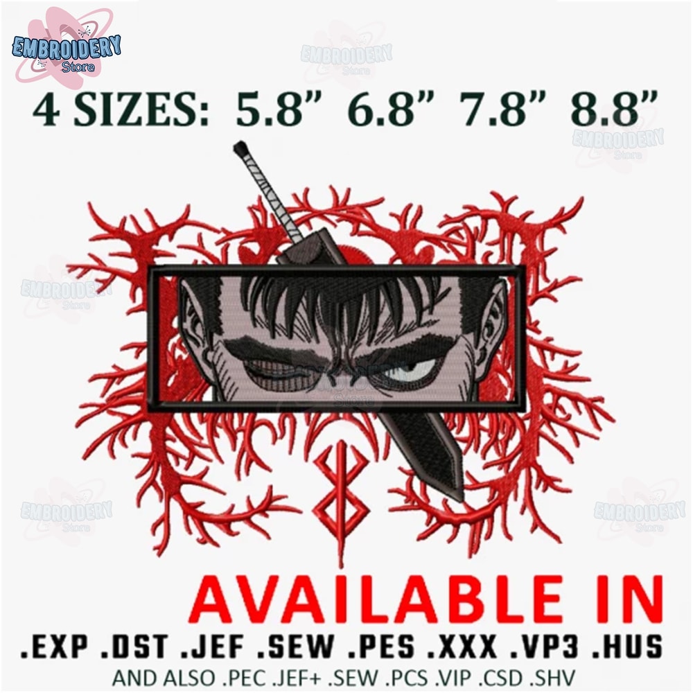 Guts berserk eyes embroidery design, Anime Embroidery, Embroidered shirt, Anime shirt, Anime design, digital download.jpg