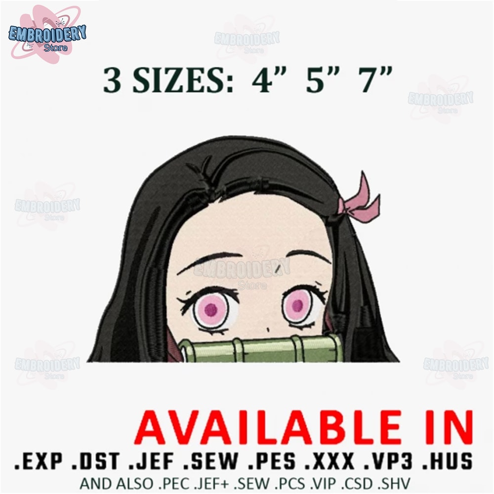 Kamado nezuko eyes embroidery design, Anime Embroidery, Anime design, Anime shirt, Embroidered shirt, digital download.jpg