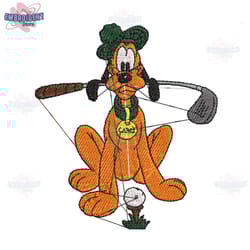 pluto golf embroidery file png