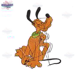 disney pluto design embroidery png
